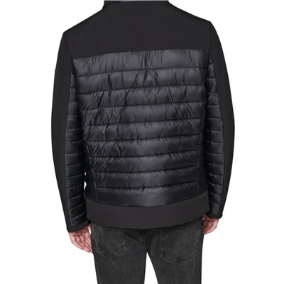 Karl Lagerfeld Paris Mixed Media Quilted Regular-Fit Jacket