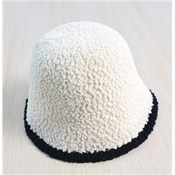 Модная твидовая повседневная зимняя панама контрастного цвета