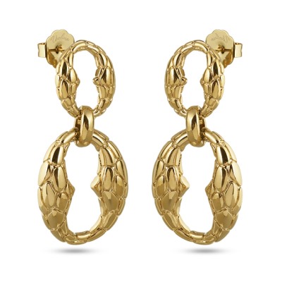 Серьги Рептилия (покрытие золото), Есть комплект