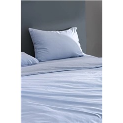 Clodia King Size %100 Pamuk Baskılı Saten Nevresim Takımı - Mavi