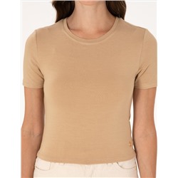 Kum Regular Fit Crop Tişört