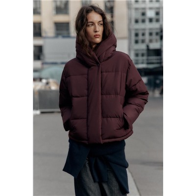 SHORT WATER-REPELLENT WINDPROOF HOODED ANORAK