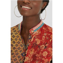 Camisa étnica cuello pico