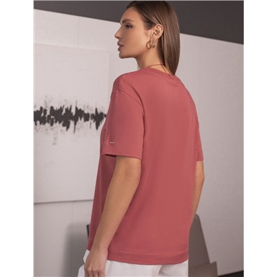 Свободная футболка из премиального хлопка с эластаном