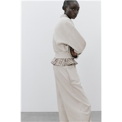 CONTRAST POPLIN SWEATSHIRT