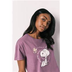 Zapatillas casa Snoopy moradas