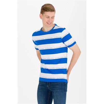 Erkek Saks Bisiklet Yaka Tişört