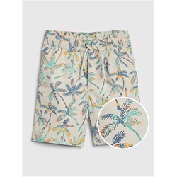 Toddler Print Poplin Pull-On Shorts