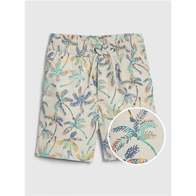 Toddler Print Poplin Pull-On Shorts