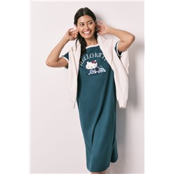 Camisón Hello Kitty algodón verde