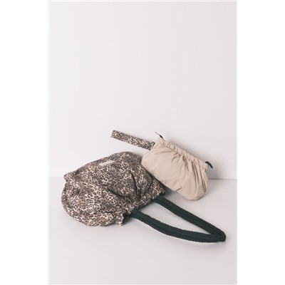 Bolso reversible nylon animal print