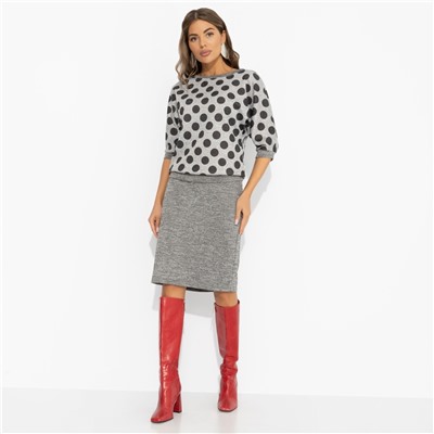 Костюм с юбкой из эластичной ткани, Ваш ход! (2 в 1, мокрый асфальт)