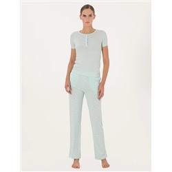 Mint Kısakollu Pijama Takımı