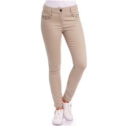 Damen Slim-Jeans mit Zierbändern