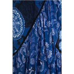 Falda larga volantes paisley
