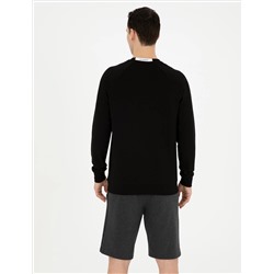 Siyah Regular Fit Sweatshirt