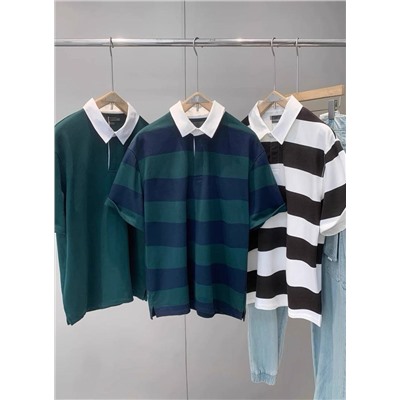 Мужское поло с белым рубашечным воротником  C*&*A  Экспорт