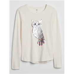 Kids Flippy Sequin Graphic T-Shirt