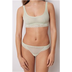 Tanga clásico plumeti encaje verde