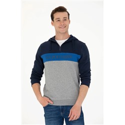 Erkek Lacivert Kapüşonlu Sweatshirt