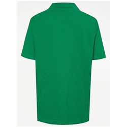 Green Short Sleeve School Polo Shirts 2 Pack