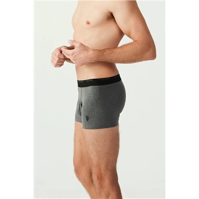 U.S. Polo Assn. Erkek Antrasit Melanj - Siyah - Gri Melanj 3 Lü Boxer