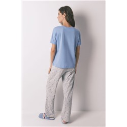 Pijama corto algodón Snoopy azul