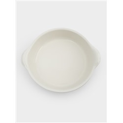 Форма для запекания, 26 см, керамика, круглая, молочно-бежевая, Baker