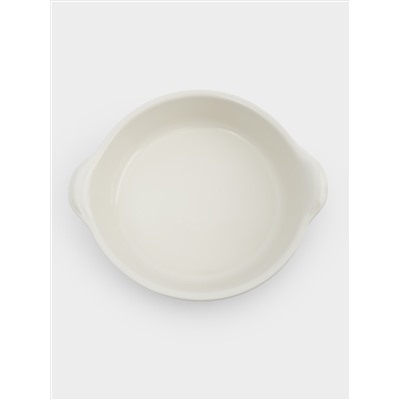 Форма для запекания, 26 см, керамика, круглая, молочно-бежевая, Baker