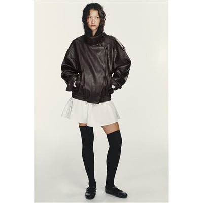 PATENT EFFECT BALLERINA SHOES WITH BUCKLES