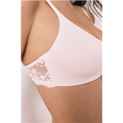 Sujetador top relleno modal y encaje rosa