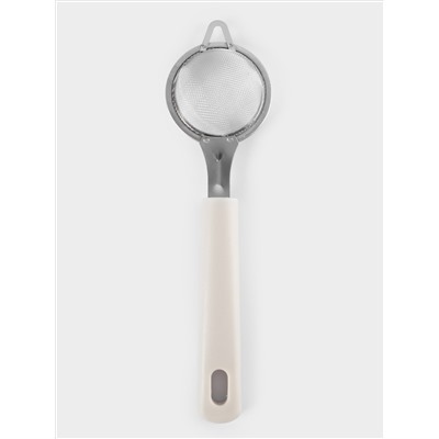 Сито, 7 см, с ручкой, сталь/пластик, серо-бежевое, Universal
