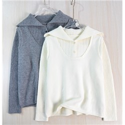 Свитер-пуловер с нишевым дизайном КО*С