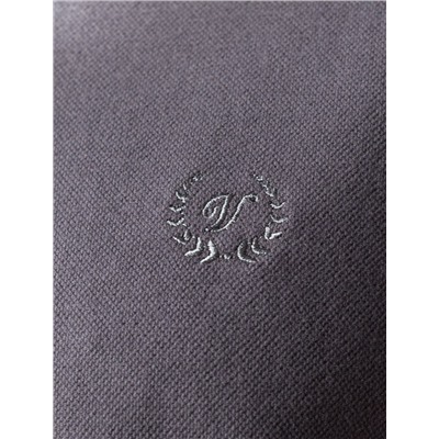 Футболка поло с плетеным воротником на пуговицах из эластичного хлопка