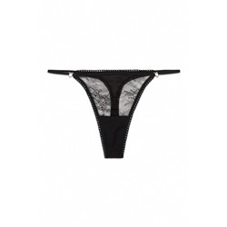 Tanga tira encaje negro