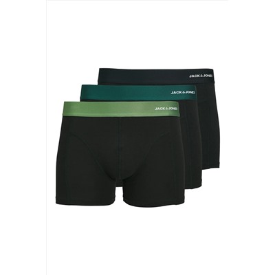 Jack & Jones Jack Jones Jacnıck Bamboo Trunks 3 Pack Pls Erkek Yeşil Büyük Beden Boxer 12278628-21