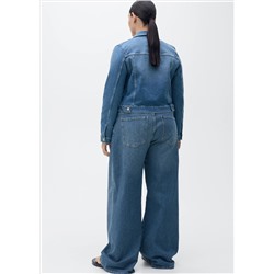 Jeans wideleg tiro alto