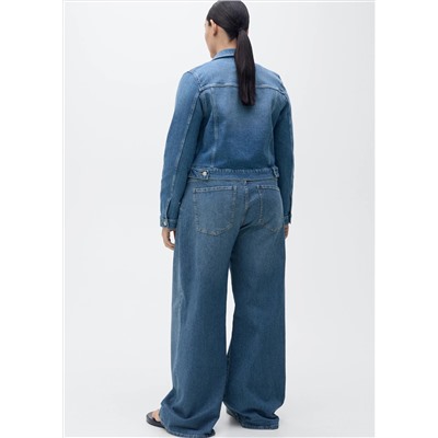 Jeans wideleg tiro alto