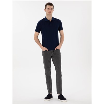 Lacivert Slim Fit Polo Yaka Tişört