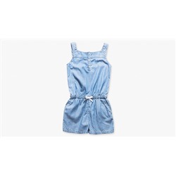 Little Girls 4‑6x Woven Henley Romper