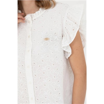 Kadın Beyaz Kısa Kollu Gömlek