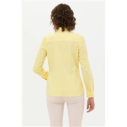 Kadın Sarı Uzun Kollu Basic Gömlek