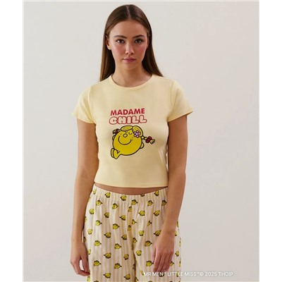 Top corto de punto en amarillo de Madame Chill