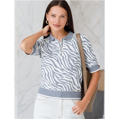 Джемпер жаккардовой вязки с кашемиром