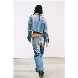 MID-WAIST STRAIGHT JEANS WITH SPARKLES