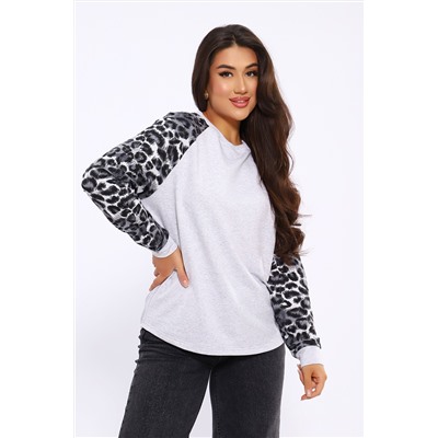Женский свитшот леопард реглан 2025-2