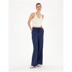 Lacivert Loose Fit Pantolon
