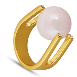 Кольцо (Майорка 14мм медовая роса; покрытие золото), Есть комплект