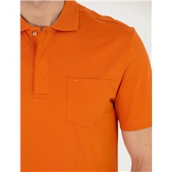 Kahverengi Regular Fit Polo Yaka Merserize Tişört