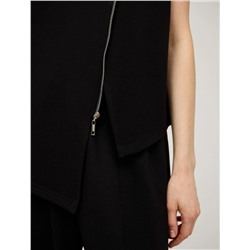 Черный асимметричный жилет